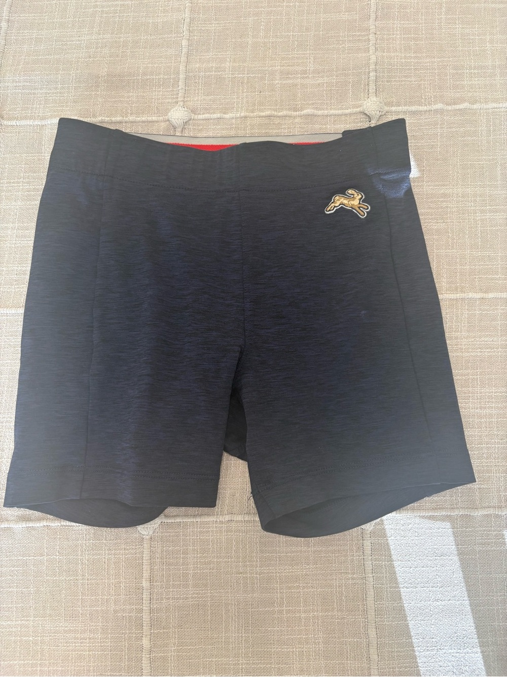 Tracksmith Black Athletic Shorts with Gold Logo Accent
